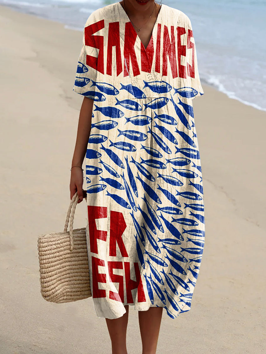 Marccia | Sardine Print Dress