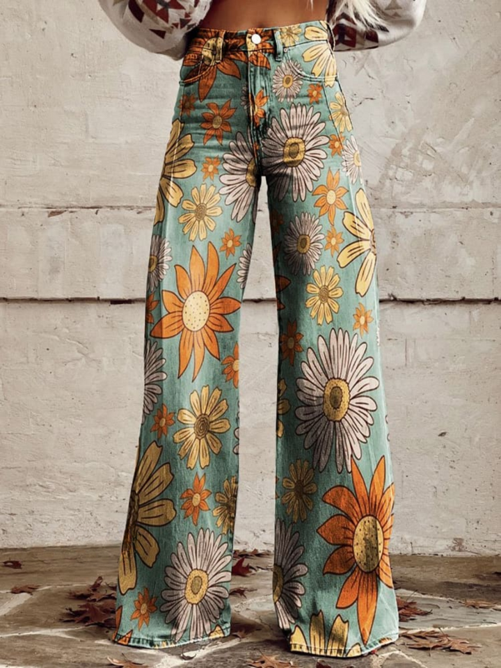 Scarlett | Wide-Pants Flower Pattern