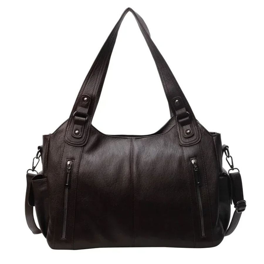 Uma | Dual Zipper Shoulder Bag