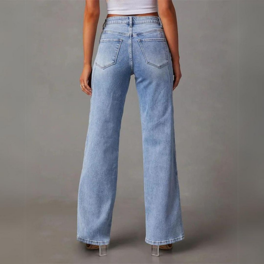 Olidia | High-Waisted, Wide-Jeans