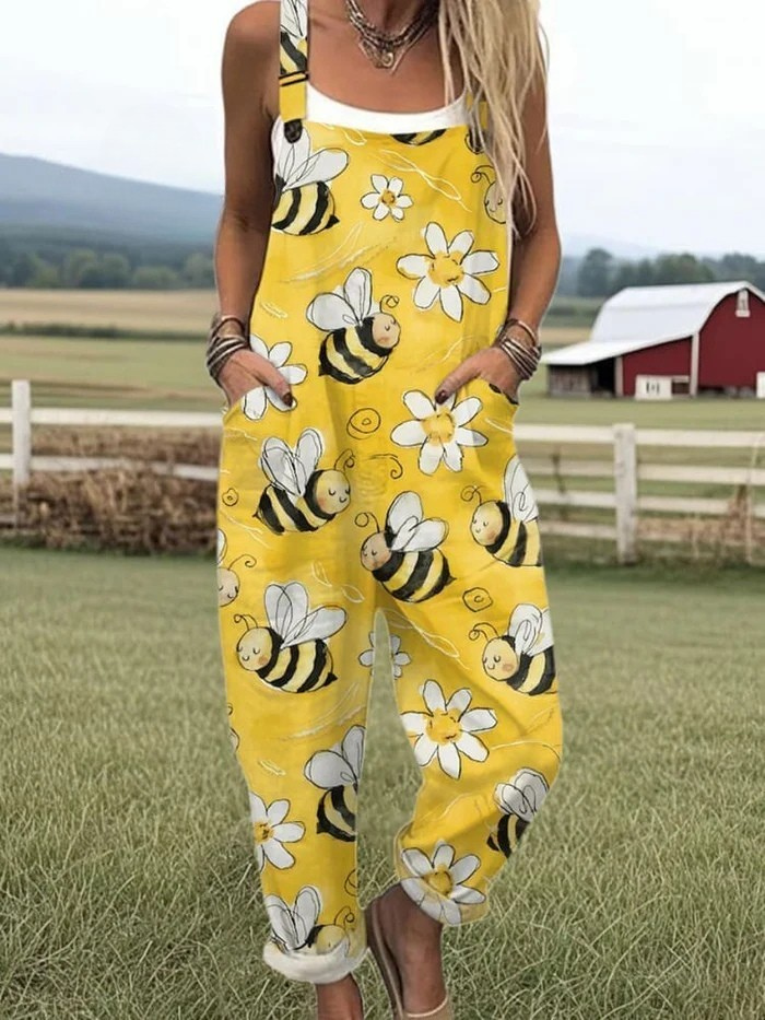 Savannah | Bees Pattern Jumpsuit