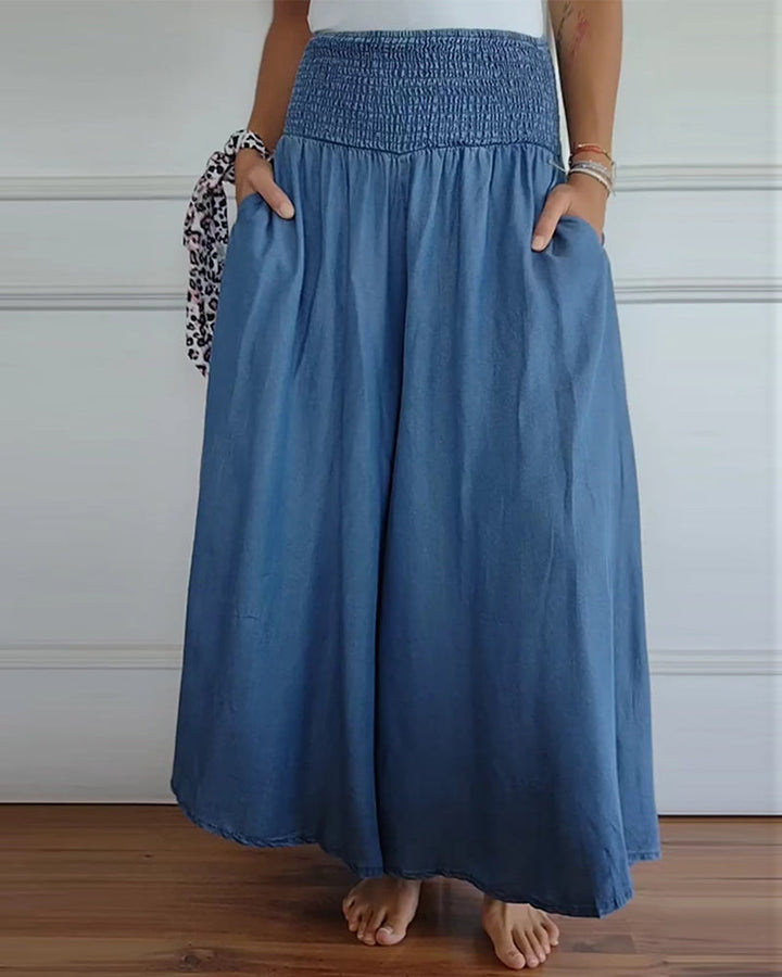 Amelia | Elastic-Waist Wide-Pants